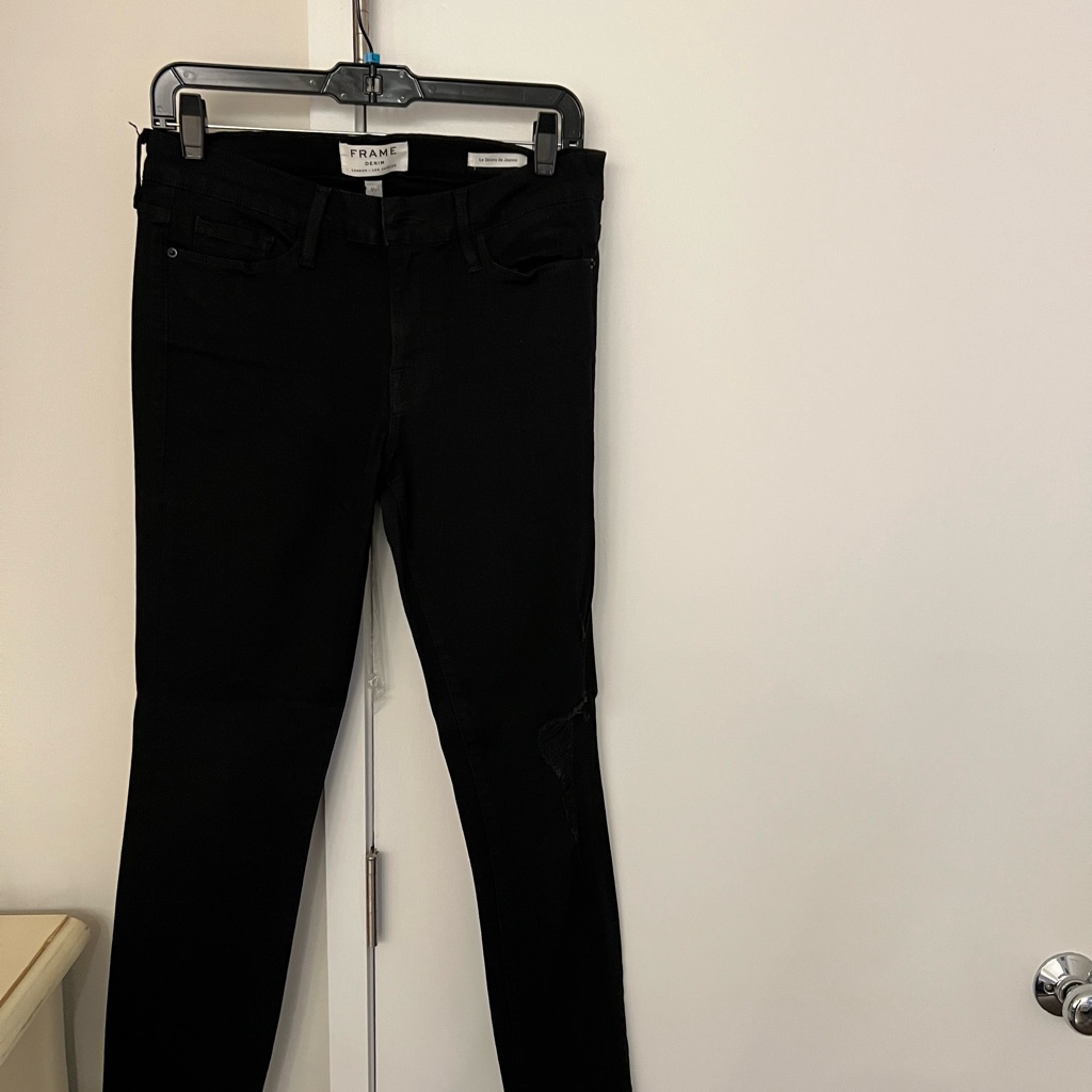 Frame Denim Women's Jet Black Skinny Jeans